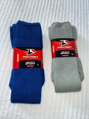 Multi Sport Athletic Socks - Blue and Gray